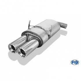 Silent stainless steel rear 2x90mm type 13 for BMW SERIE 3 318is TYPE E36