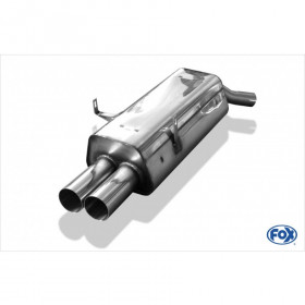 Silencieux arrière inox 2x76mm type 10 pour BMW SERIE 3 316/318/320/323/325/328 TYPE E36