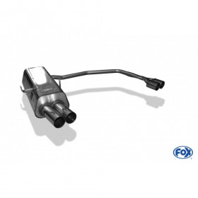 Silent rear duplex D-G stainless steel 2x76mm type 10 for BMW SERIE 3 316/318/320/323/325/328 TYPE E36