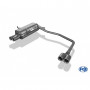 Silencieux arrière duplex D+G inox 2x76mm type 13 pour BMW SERIE 3 316/318/320/323/325/328 TYPE E36