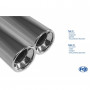 Silent rear doppelbox stainless steel 2x76mm type 13 for BMW SERIE 3 316/318/320/323/325/328 TYPE E36