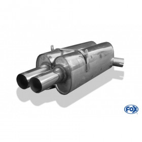 Silencieux arrière doppelbox inox 2x76mm type 10 pour BMW SERIE 3 316/318/320/323/325/328 TYPE E36