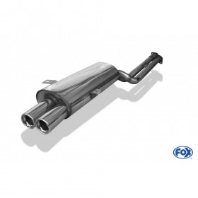 Silent stainless steel rear 2x76mm type 13 for BMW M3 TYPE E36