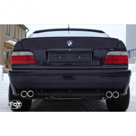 Silencieux arrière duplex D+G inox 2x76mm type 13 pour BMW M3 TYPE E36