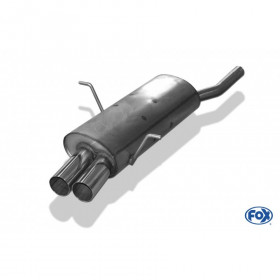 Silent stainless steel rear 2x76mm type 10 for BMW 316/318 TYPE E46