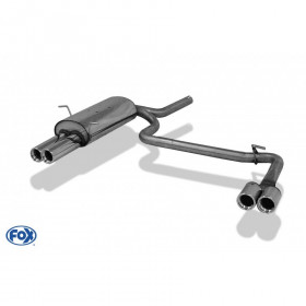 Silent rear duplex stainless steel 2x76mm type 13 for BMW 316/318 TYPE E46