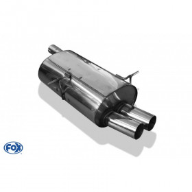 Silent stainless steel rear 2x76mm type 10 for BMW 320/323/328 TYPE E46 1998-2000