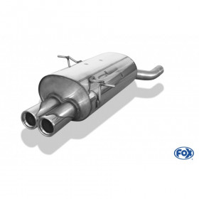 Silencieux arrière inox 2x76mm type 13 pour BMW 320/323/328 TYPE E46 1998-2000