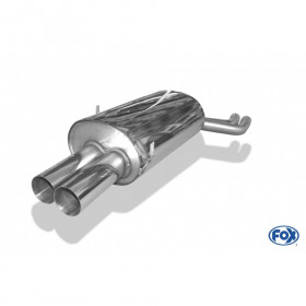 Silent stainless steel rear 2x76mm type 10 for BMW 320/323/325/328/330 TYPE E46
