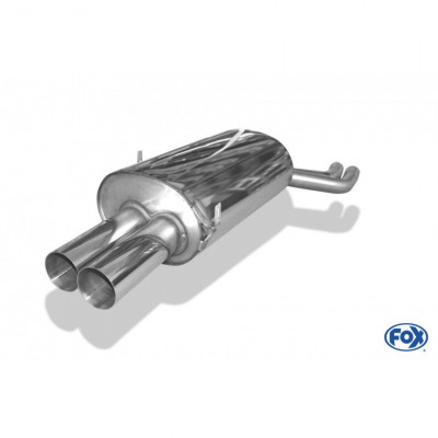 Silencieux arrière inox 2x76mm type 10 pour BMW 320/323/325/328/330 TYPE E46