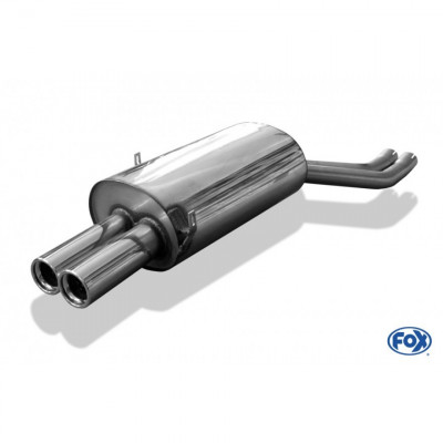Silent stainless steel rear 2x76mm type 13 for BMW 320/323/325/328/330 TYPE E46