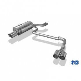 Silencieux arrière duplex D+G inox 2x76mm type 10 pour BMW 320/323/325/328/330 TYPE E46