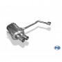 Silencieux arrière duplex D+G inox 2x76mm type 10 pour BMW 320/323/325/328/330 TYPE E46