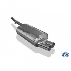 Silent stainless steel rear 2x76mm type 10 for BMW 320D TYPE E46