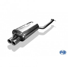 Silent stainless steel rear 2x76mm type 13 for BMW 320D TYPE E46