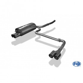 Silent rear duplex D-G stainless steel 2x76mm type 10 for BMW 320D TYPE E46