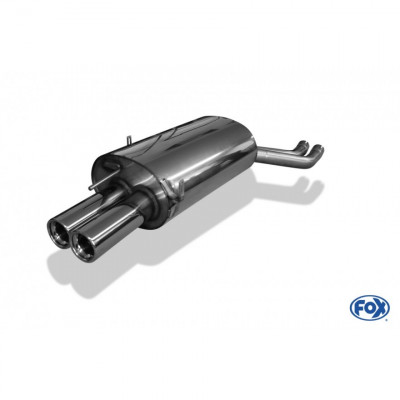 Silent stainless steel rear 2x76mm type 13 for BMW 330D/330XD TYPE E46