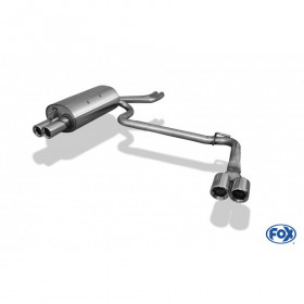 Silencieux arrière duplex D+G inox 2x70mm type 13 pour BMW 330D/330XD TYPE E46