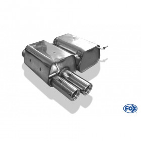 Silent stainless steel rear 2x76mm type 13 for BMW 318i/320i TYPE E90/91