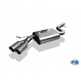 Silent stainless steel rear 2x76mm type 25 for BMW 320d TYPE E90/91/92