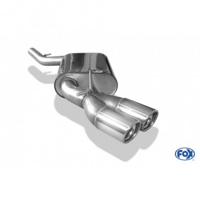 2x76mm stainless steel silent for BMW 320d TYPE E90/91/92