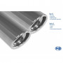 2x76mm stainless steel silent for BMW 320d TYPE E90/91/92