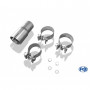 2x76mm stainless steel silent for BMW 320d TYPE E90/91/92