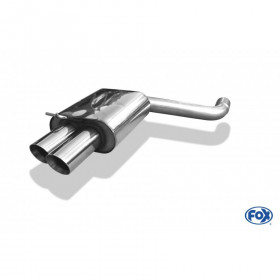 Silent stainless steel rear 2x80mm type 25 for BMW 325d/330d TYPE E90/91/92