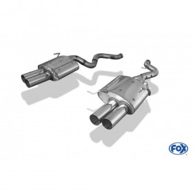 Silencieux arrière duplex inox 2x90mm type 10 pour BMW M3 TYPE E92/93