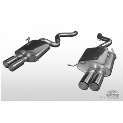 Silent rear duplex stainless steel "SUPER SOUND" 2x90mm type 10 for BMW M3 TYPE E92/93