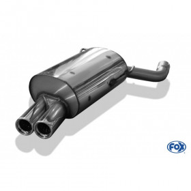 Silent stainless steel rear 2x76mm type 13 for BMW 520i/523i/525i/528i TYPE E39
