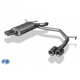 Silent rear duplex stainless steel 2x76mm type 13 for BMW 520i/523i/525i/528i TYPE E39