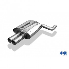 Silent stainless steel rear 2x76mm type 10 for BMW 520i/523i/525i/528i TYPE E39