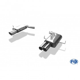 Silencieux arrière duplex inox 2x80mm type 10 pour BMW M5 TYPE E39