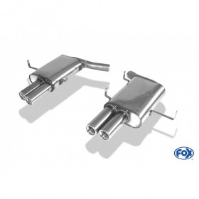 Silencieux arrière duplex inox 2x80mm type 13 pour BMW M5 TYPE E39
