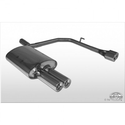 Silent rear duplex stainless steel 2x76mm type 13 for BMW 520i/523i/525i/530i TYPE E60/61