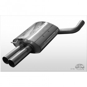 Silent stainless steel rear 2x76mm type 10 for BMW 520D/525D/530D TYPE E60/61