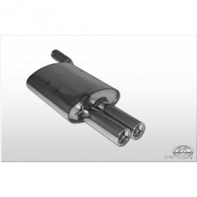 Silent stainless steel rear 2x76mm type 13 for BMW 520D/525D/530D TYPE E60/61