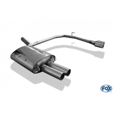 Silent rear duplex stainless steel 2x76mm type 10 for BMW 520D/525D/530D TYPE E60/61