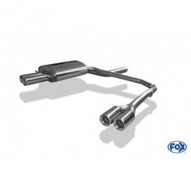 Silent rear duplex stainless steel 2x76mm type 13 for BMW 520D/525D/530D TYPE E60/61