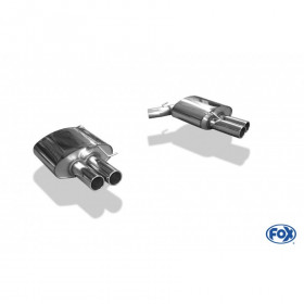 Silencieux arrière duplex inox 2x80mm type 12 pour BMW 535i TYPE F10