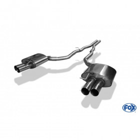 Silent rear duplex stainless steel 2x80mm type 10 for BMW 525D/530D TYPE F10/11