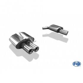 Silencieux arrière duplex inox 2x90mm type 13 pour BMW 535D TYPE F10