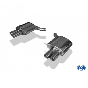 Silent rear duplex stainless steel 2x90mm type 16 for BMW 640i TYPE F12/13/16 WITH PACK-M