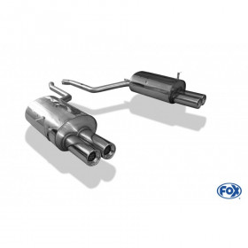 Silencieux arrière duplex inox 2x90mm type 13 (avec découpe) pour BMW 730i/735i/740i TYPE E38