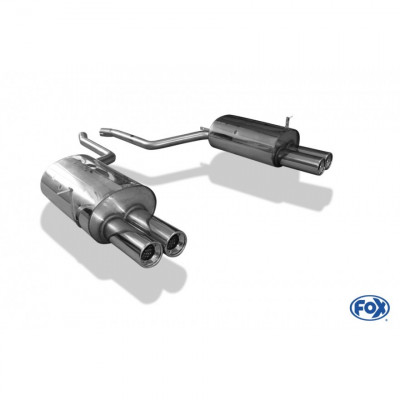 Silent rear duplex stainless steel duplex type 13 (with cutout) for BMW 730i/735i/740i TYPE E38