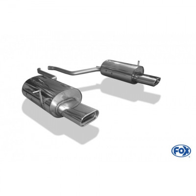 Silencieux arrière duplex inox 1x160x80mm type 53 (avec découpe) pour BMW 730i/735i/740i TYPE E38