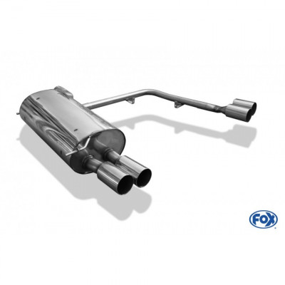 Silencieux arrière duplex inox 2x80mm type 10 pour BMW 735i/745i TYPE E65