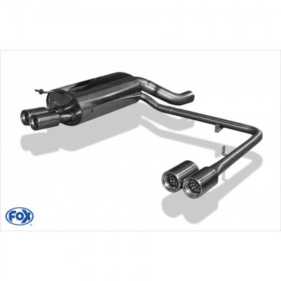 Silent rear duplex stainless steel 2x80mm type 13 for BMW 735i/745i TYPE E65