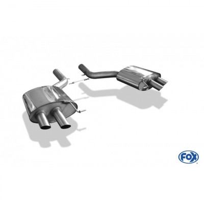 Silent rear duplex stainless steel 2x63mm type 14 for BMW 760i TYPE F01